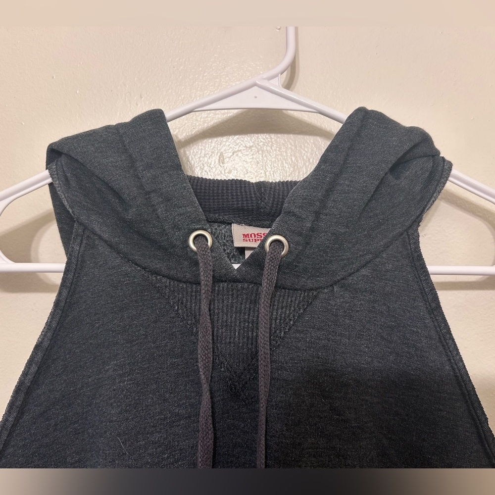 Large Mossimo gray sleeveless hoodie